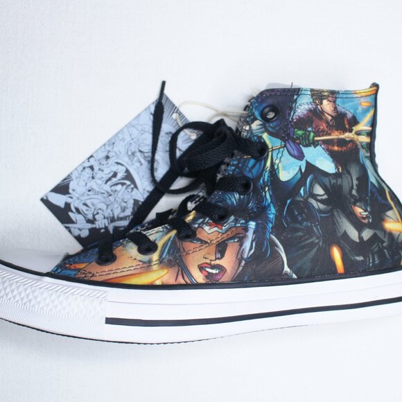 Converse X DC Comics Justice League High Top Converse - Men's 6 or Women's 8 - Picture 14 of 16